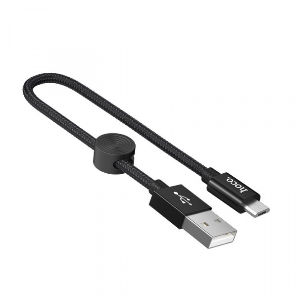 Кабель Hoco X35 Premium USB - micro USB, 0.25 м черный